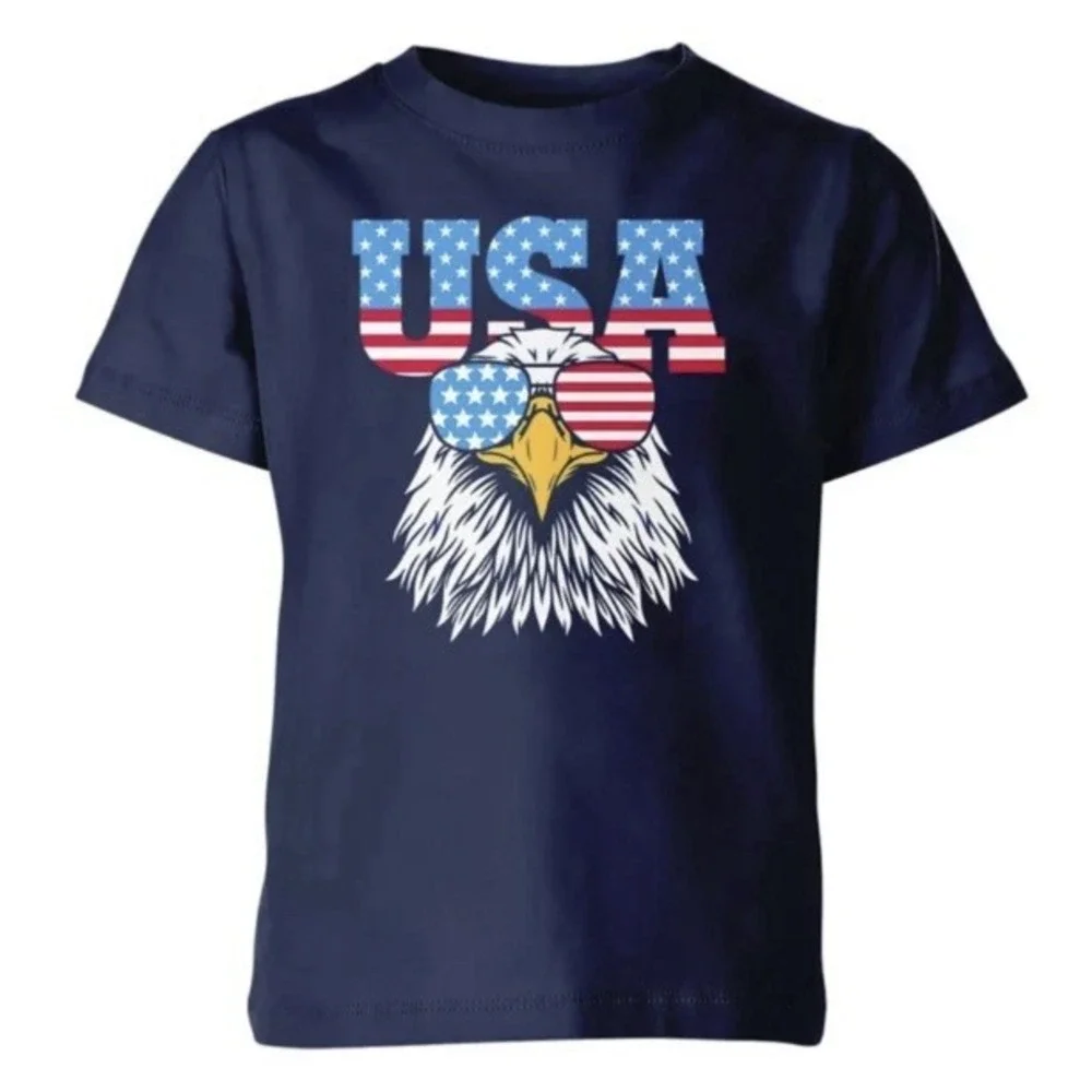 Home Of The Brave USA Eagle Unisex TShirt 3T New with Tags Navy Patriotic Cool